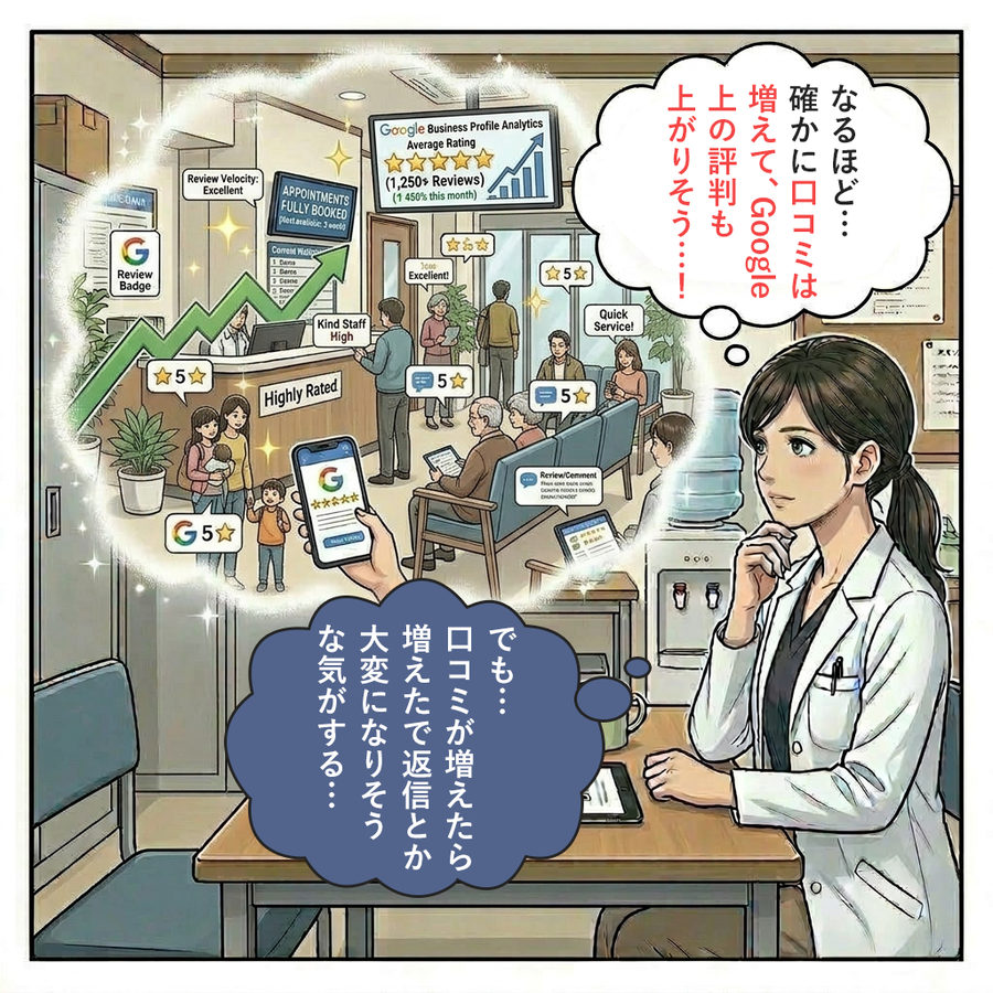 口コミが増えたら返信が大変になりそう