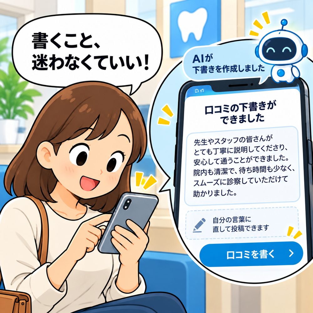AIが口コミの下書きを作成